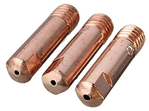 MASUNN 10 Stück Mb-15Ak M6 Mig/Mag Schweißbrenner Kontakt Tip Gas Düse 0,8/1,0/1,2Mm -1,0Mm