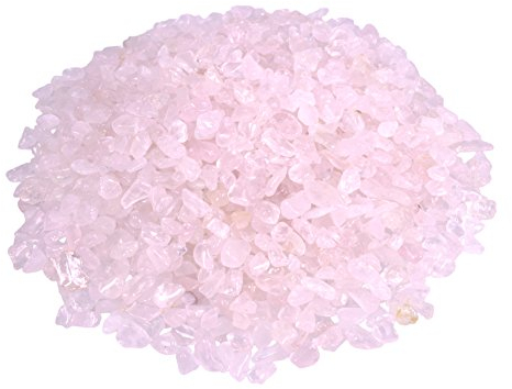 Rosenquarz Mini Trommelsteine | 1000 Gramm Edelstein Chips | 5-10 mm Durchmesser | Premium Qualität Lebensquelle Plus
