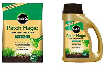 Miracle-Gro Patch Magic Grass Seed, Feed & Coir 3.6kg - 48 patches