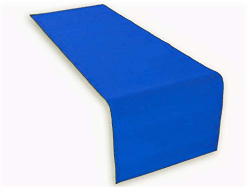 Lemos Home Hochwertiger Tischläufer aus Baumwolle. Tischtuch, Tischdecke. Große Auswahl an Farben. (Blau)