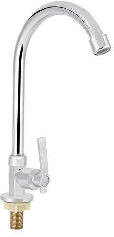 Topincn Lavello Da Cucina Rubinetto Alto Rubinetto Verticale Singolo Rubinetto Acqua Fredda G1 2In Rubinetto In Lega di Zinco Senza Tubo Per Uso Domestico