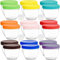 Youngever 18 Pack 60ml Baby Food Storage, Re-usable Baby Food Containers with Lids and Labels, 9 Assorted Colors
