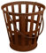 Trendyshop365 Kaminholzkorb Metall Rund Feuerkorb Rostoptik Ø38 x 39 cm Brennholzkorb Rost (1 Stück)