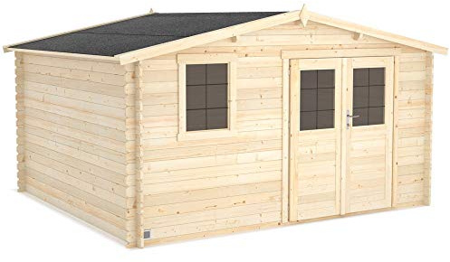 Forest Style Gartenhaus, Holz, TANA, 13,9 m², Blockbohlen 28 mm