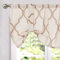 TOPICK Leinen-Optik Gardinen 1 Stück 45Hx127B(cm)-1PC Geometrische Scheibengardinen Marokkanische Vorhänge Verdunklung Küchenvorhang Braun auf Beige