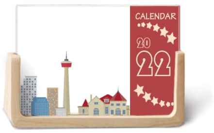 Canada Landmark and City TV Tower 2022 Desk Calendar Planner 12 Month