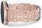 TOYOUTHS Lace Silikon Armband Kompatibel mit Samsung Galaxy Watch 7/6/5/4/Active 2/FE 40mm 44mm, Frauen 20mm Solo Loop Blume Ausschnitt Spitze Ersatzarmband für Watch 6 Classic/5 Pro 45mm, Pink
