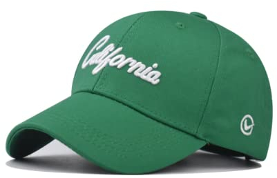 XiXbeiTrade Fashion California Baumwolle Baseball Cap Herren Damen Outdoor Sport Casual Sonnenhut, grün