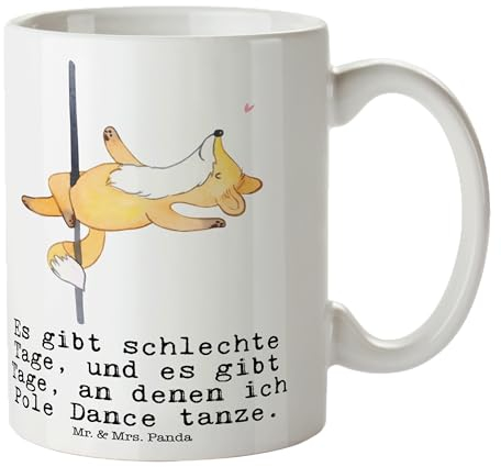 Mr. & Mrs. Panda Tasse Poledance - Geschenk, Kaffeebecher, Kaffeetassen, Cappuccino Tassen, Schöne Teetassen, Tanz, Porzellantasse, Hobby,