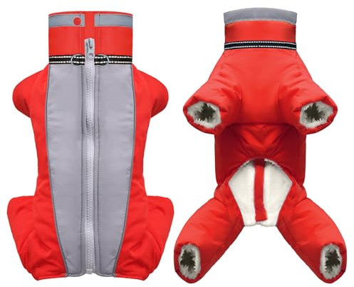 Hundejacke Hundemantel Wasserdicht Fleece gefüttert Warme Winterjacke Hunde Bekleidung für Winter Herbst Kleiner Welpe