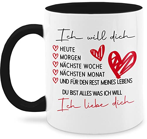 Tasse Tassen 325ml - Valentinstag & - Liebes Geschenk Papa Mama Frauen Männer Freund Freundin Love Liebeserklärung I Entschuldigung Partner Sie Ihn - 325 ml - Schwarz - liebesgeschenke