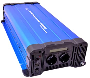 solartronics Spannungswandler FS4000D 48V 230V 4000 Watt Reiner Sinus BLAU mit Display