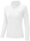 donhobo Damen Sport T-Shirt Fitness Langarm Laufshirt Yoga Crop Top Gym Workout Oberteil Leicht Schnelltrocknend Trainingsshirt mit 1/4 Reißverschluss (Weiß, XL)