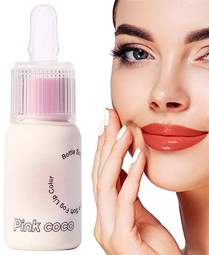 Aufpolsterndes Lippenöl, Mirror Glaze Plumping Milk Bottle feuchtigkeitsspendendes Lippenöl, Glossy Lip Plumper and Stain für Mädchen und Frauen, Cosmetics Lip Stain Tint für Mädchen und Frauen