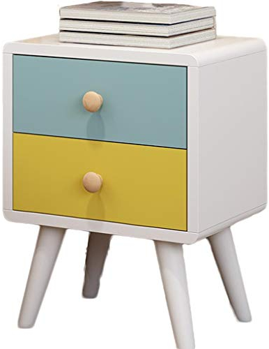 Nachttisch, Schlafzimmer, Wohnzimmer, Eckschrank, Nachttisch mit Schubladen, geeignet für Wohnzimmer und Arbeitszimmer, Nachttischmöbel für Schlafzimmer, Wohnzimmer, Büro (Farbe: D) Dignified