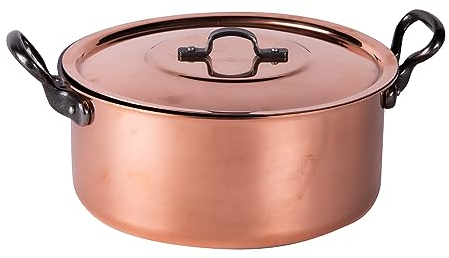 Baumalu - Olla de cobre de 24 cm con tapa