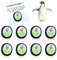 SKHAOVS 8 Stück Mini Pocket Penguin Hug, A Little Pocket Penguin Hug, Ermutigende Geschenke, Pinguin Geschenk, Niedliche Tasche Pinguin Umarmung mit Grußkarten, für Familie Freunde