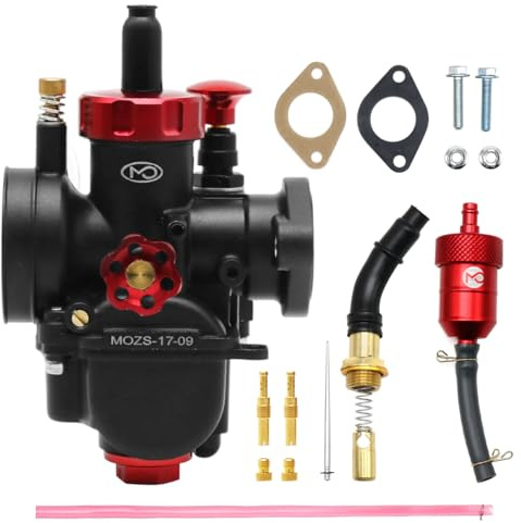 Racing Carb PE17mm Carburetor with Filter Choke Kit Fit 80cc 90cc100cc Flange Motorcycle Engine For Dirt Pit Bike Mini Bike Motocross (PE17mm)
