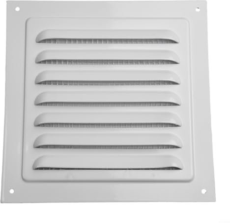 Zoegneer Aluminium-Lüftungsgitter, Lüftungsgitter, Lüftungsgitterabdeckung zum Abdecken von Wand- oder Deckenöffnungen und Kanalöffnungen, Weiß (300 x 300 mm)