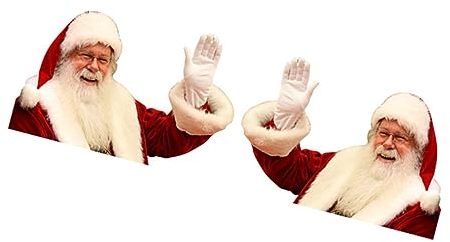 DIKACA 2 Stk Autoaufkleber Weihnachtsmann Windschutzscheibe Aufkleber 3d Weihnachtsmann Heckscheibenaufkleber Weihnachtsmann-autofensteraufkleber Weihnachten Pvc Autofenster Aufkleber