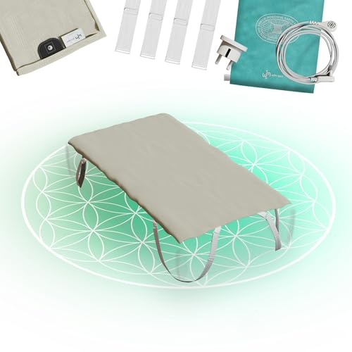 Wim Spa Grounding Bed Sheet Erdungs Matratzencover Schlafmatte Erdungsmatte fürs Bett mit EU Stecker und 5,80m Kabel - Steigern Sie ihr Wohlbefinden, Schlaf verbessern uvm. (Mini - 68x132cm)