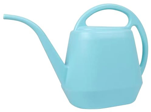 Hintyne Regadera De 4 litros para Interiores con Pico Largo Regadera para Plantas con Doble Asa Y Boca Ancha Antideslizante A Prueba De Humedad para Interiores Y Exteriores Cian