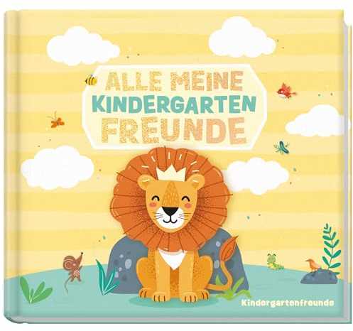 Häfft® Lernfreunde Freundebuch Kindergarten Löwe Alle meine Kindergartenfreunde: Freundealbum zum Malen, Ankreuzen, Ausfüllen - nachhaltig & klimafreundlich