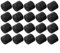Lot de 20 embouts de pieds de chaise en caoutchouc pour protection du sol, 22 mm
