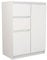 Home Collective Kommode mit 2 Schubladen und 2 Türen 70x97x40 cm (B/H/T) schmal in weiß, Highboard Sideboard Mehrzweckschrank Schrank Schlafzimmer