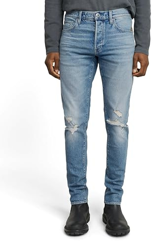 G-STAR Herren 3301 Slim Jeans, Blau (Vintage Blue Vapour Destroyed 51001-D936-H103), 30W / 30L