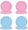 64Pcs Pink and Blue Paper Plates,Baby Blue Disposable Paper Plates 7 Inch Solid Color Paper Dinner Plate Tableware Party Plate for Birthday Party PlatesBBQs,Picnic,Kids Shower Partys PlateSupplies