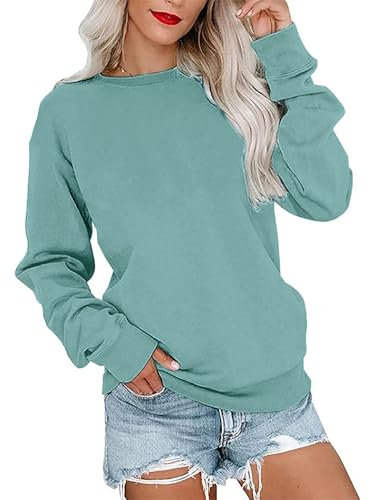 Cindeyar Sweatshirt Damen Pullover Elegant Langarmshirt Rundhals Farbblock Pulli Longsleeve Oberteile Winter Shirt Langarm Tops Sweatshirts Ohne Kapuze
