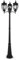 Kandelaber Rustikal 239 cm hoch 3-flammig E27 in Bronze antik aus Aluminium Glas IP44 Wegeleuchte Garten Stehlampe Laterne Garten