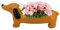 Generisch Pflanztopf Hund Dackel | Blumentopf Tier Figur Deko | Dackel Hunde Pflanzgefäß Pflanzgefäße In Niedlicher Hundeform | Dackel Blumentopf Sukkulenten Übertopf