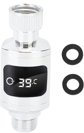 Termómetro de Ducha, Termómetro de Agua de Acero Inoxidable, Monitor de Temperatura para el Hogar, Cocina, Baño, Bañera