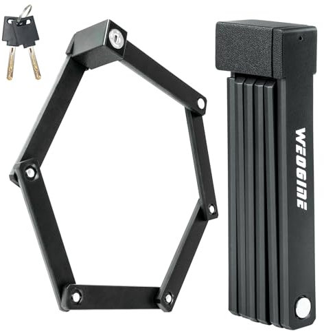 Candado plegable para bicicleta, galardonado y patentado, ligero, de alta seguridad, antirrobo, protector seguro inteligente con llave y funda para bicicletas o scooters