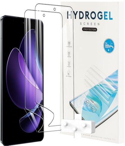 2 PACK Screen Protector for Oppo Reno 13F 5G/Reno 13 Pro,Not Glass Scratchproof,Bubble Free ,Easy Installation,HD Fingerprint Unlock Full Coverage Flexible TPU Screen Protector Film,Transparent
