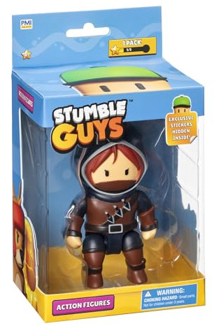 BANDAI - Stumble Guys - Stabby Kate - Figurine 11 cm avec Stickers - Personnage articulé - Figurine Jeu vidéo Stumble Guys Stabby Kate - Figurine Pirate - Jouet Enfant Ado 8 Ans et + - PMS6210A
