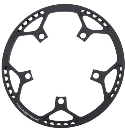 HOOLRZI Kettenblatt-Kettenblatt aus Aluminiumlegierung, 130BCD 45T 47T 53T 56T 58T Single Speed Kettenrad für Falträder