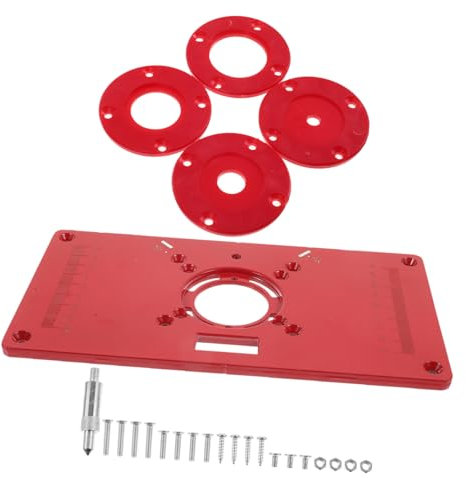 SEWOART Einlegeplatte Für Oberfräse Tisch Fräsmaschine Holzbearbeitung Aluminium-einlegeplatte Zubehör Für Trimmmaschine