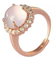 AIPWEYT Store Anello Argento 925 Regolabile Donna, Fedine Fidanzamento Coppia, Anelli Donna con Pietra a Taglio Rotondo, Fedi Nuziali Anelli Matrimonio Oro Rosa, Regalo per Ragazza Madre