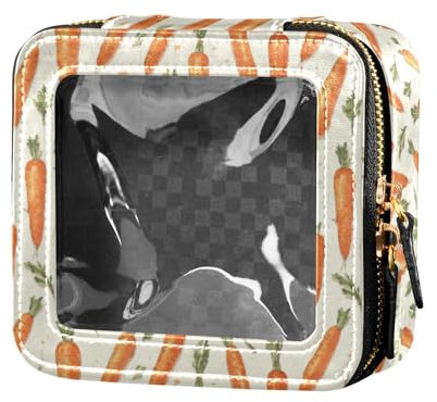 linqin Trousse de toilette transparente en forme de carotte rétro pour femme, carotte rétro, taille 1, Carotte rétro, 1 size