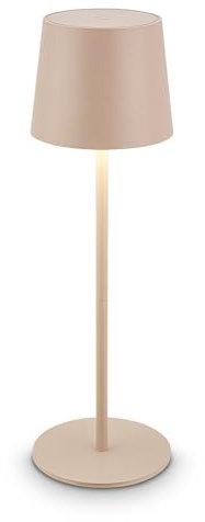 BRILONER - Lampada da tavolo LED senza fili IP44 con touch, dimmerabile, batteria ricaricabile, lampada da scrivania senza fili, lampada da comodino ricaricabile, 11x33cm, beige