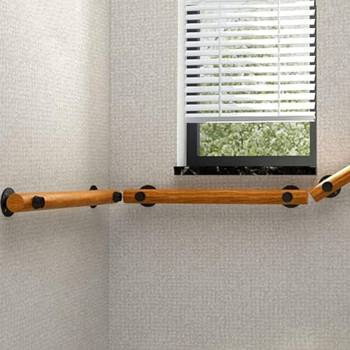 Kanduo Barandillas/pasamanos de Escalera de Madera Maciza Antideslizantes montados en la Pared, Mango de Pino Natural/Madera de Acceso Familiar de Villa Loft Pasamanos para Escaleras(50cm)
