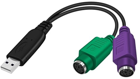 YINGAYOU Adaptateur Clavier USB vers PS/2 Adaptateur PS2 Femelle USB Male avec Puce Intégrée Pas Besoin de Piloter Plug and Play (Câble)