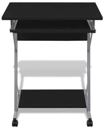 Homgoday Computertisch Computerwagen PC Tisch Bürotisch Laptop Rollen schwarz Computertisch Model20051