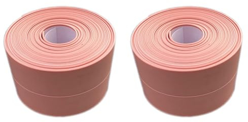 Rersduyt Waterproof Sealing Tape for Bathroom, Anti-Mildew, Pink, 3.2m X 3.8cm, Ideal for Kitchen Door and Shower Sink Bath Sealer