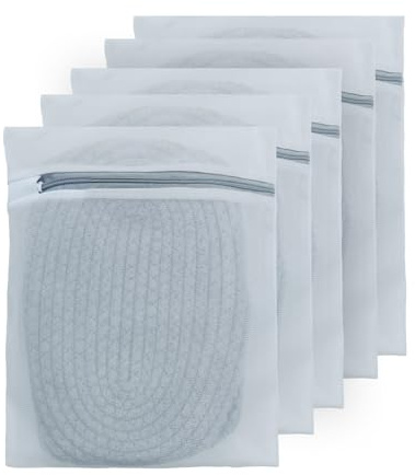 Hexizexi 5 Stück Wäschesäcke 23 x 30 cm Wäschenetz Waschmaschine Klein | Wäschenetz Wiederverwendbar Wäschebeutel mit Reißverschluss für Socken BH Babykleidung Unterwäsche