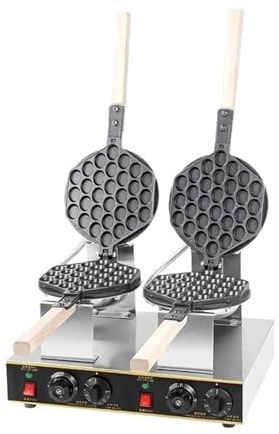 Commercial Electric Double Head Non-stick Bubble Egg Waffle Maker Machine Eggettes Puff Cake Oven Easy To Clean