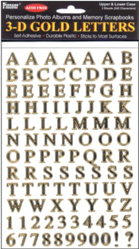 Pioneer Photo Albums 3D Gold Letters Stickers
